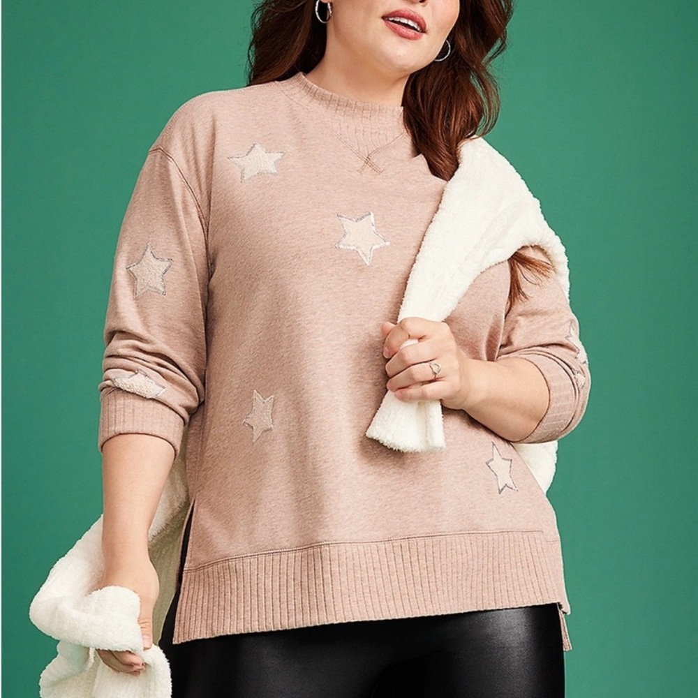 Beige pullover sweatshirt